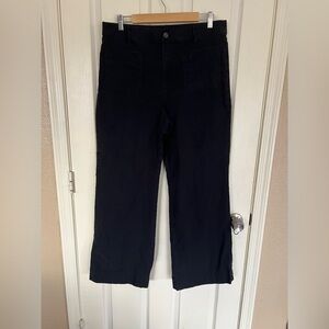 J. Crew Classic Black Wide Leg Trousers Cotton Blend